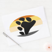 BEAR PRIDE FLAG STRIPES DESIGN OVALER AUFKLEBER (Umschlag)