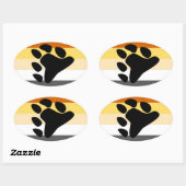 BEAR PRIDE FLAG STRIPES DESIGN OVALER AUFKLEBER (Blatt)