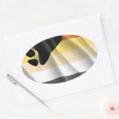 BEAR PRIDE FLAG WAVY DESIGN OVALER AUFKLEBER (Umschlag)