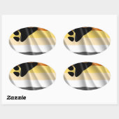 BEAR PRIDE FLAG WAVY DESIGN OVALER AUFKLEBER (Blatt)