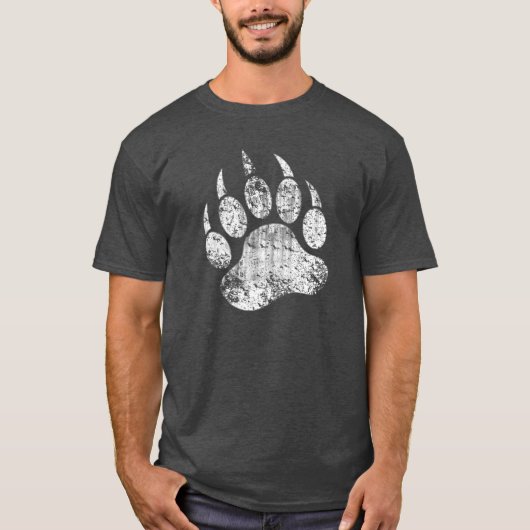 Bear Pride Grunge Bear Paw T-Shirt (Vorderseite)