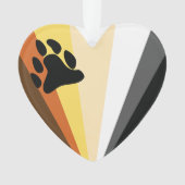 Bear Pride Heart Acrylic Ornament (Vorderseite)