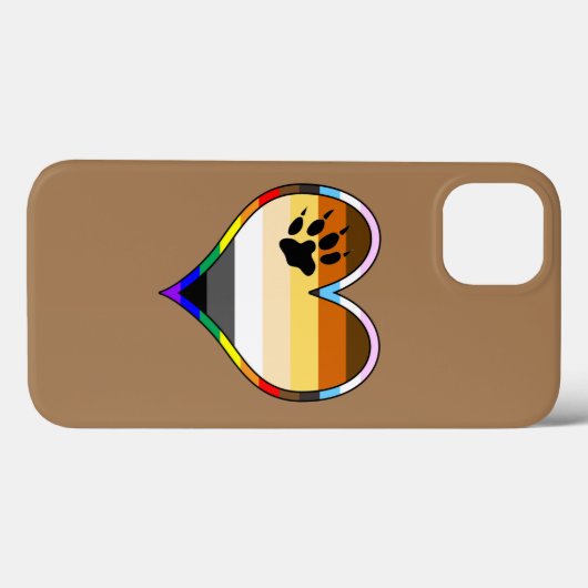 Bear Pride Heart Case-Mate iPhone Case (Rückseite (Horizontal))