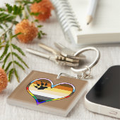 Bear Pride Heart Keychain Schlüsselanhänger (Vorderseite rechts)