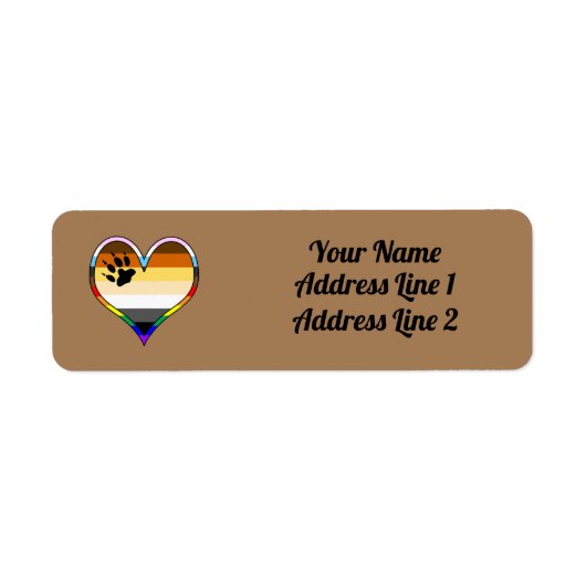 Bear Pride Heart Label (Vorne)