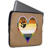 Bear Pride Heart Laptop Sleeve (Vorne Rechts)