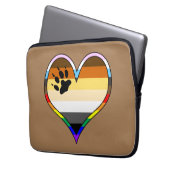 Bear Pride Heart Laptop Sleeve (Vorderseite Links)