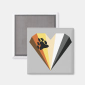 Bear Pride Heart Magnet (Vorderseite/Rückseite)