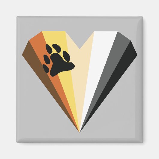 Bear Pride Heart Magnet (Vorne)