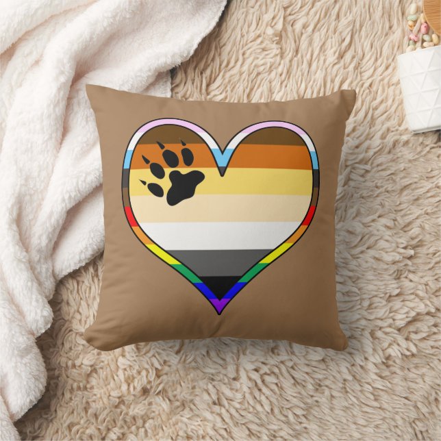 Bear Pride Heart Throw Kissen (Decke)