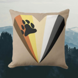 Bear Pride Heart Throw Kissen