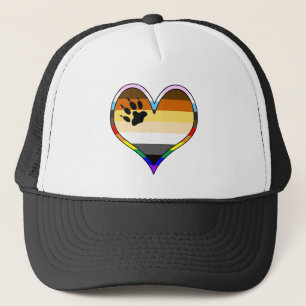Bear Pride Heart Trucker Hat Truckerkappe