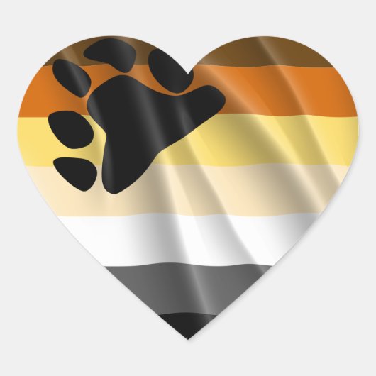 BEAR PRIDE Herz-Aufkleber (Vorderseite)
