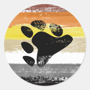 Bear Pride Paint Runder Aufkleber