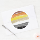 Bear Pride Paint Streifen Runder Aufkleber (Umschlag)