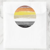 Bear Pride Paint Streifen Runder Aufkleber (Tasche)