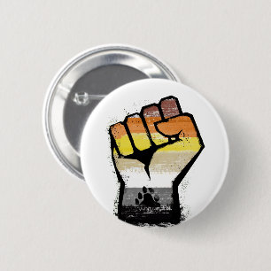 Bear Pride Paw Fist Button