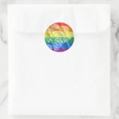 BEAR PRIDE PAW PATTERN WHITE -.pnng Runder Aufkleber (Tasche)