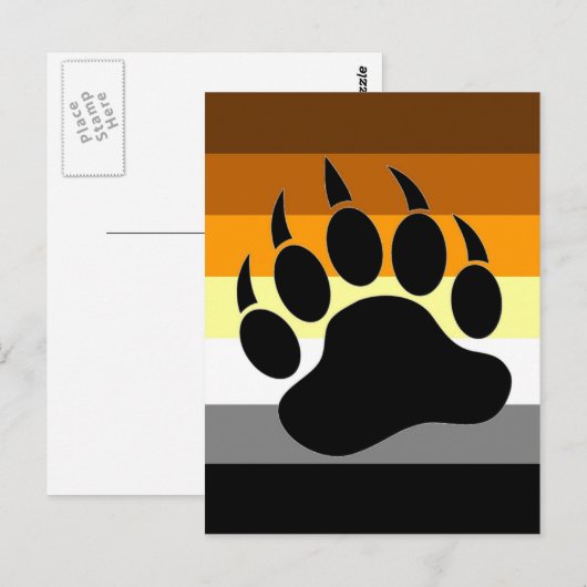 Bear Pride Paw Postkarte (Vorne/Hinten)