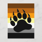 Bear Pride Paw Postkarte (Vorderseite)