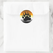 Bear Pride Paw Runder Aufkleber (Tasche)