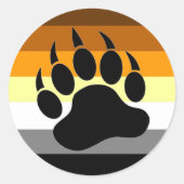 Bear Pride Paw Runder Aufkleber (Vorderseite)