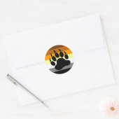Bear Pride Paw Runder Aufkleber (Umschlag)