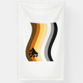 Bear Pride Paw Wavy Flag Banner (Vertikal)