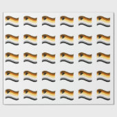 Bear Pride Paw Wavy Flag Geschenkpapier (Flach)