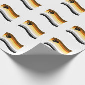 Bear Pride Paw Wavy Flag Geschenkpapier (Ecke)