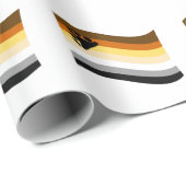Bear Pride Paw Wavy Flag Geschenkpapier (Rolleneckpunkt)