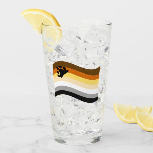 Bear Pride Paw Wavy Flag Glas (Vorderseite Ice)