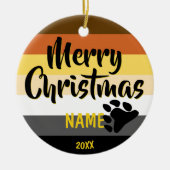 Bear Pride Personalisierte Weihnachten Keramik Ornament (Vorne)