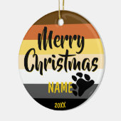 Bear Pride Personalisierte Weihnachten Keramik Ornament (Links)