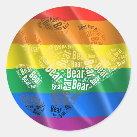 BEAR PRIDE -.png Runder Aufkleber (Vorderseite)