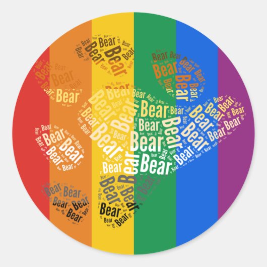 BEAR PRIDE -.png Runder Aufkleber (Vorderseite)