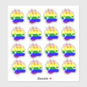 Bear Pride Rainbow Flag Bärenpfeife Aufkleber (Blatt)