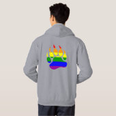 Bear Pride Rainbow Flag Bärenpfeife Hoodie (Schwarz voll)