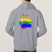 Bear Pride Rainbow Flag Bärenpfeife Hoodie (Rückseite)