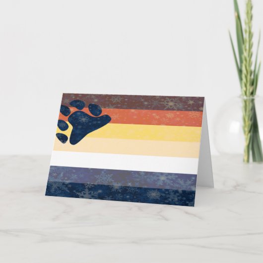 Bear Pride Snowflake Card Feiertagskarte (Vorderseite)