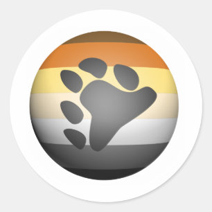 BEAR PRIDE SPHERE -.png Runder Aufkleber