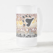 Bear Pride Squiggle Mattglas Bierglas (VorderseiteRechts)
