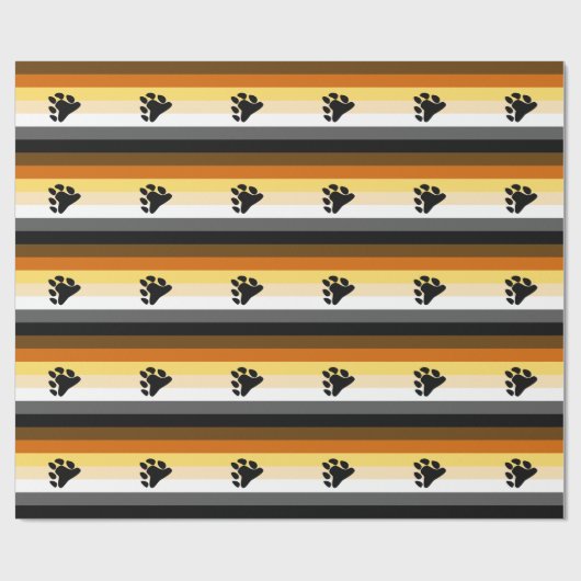 BEAR PRIDE STRIPED PAY HORIZONTAL GESCHENKPAPIER (Flach)