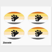 BEAR PRIDE STRIPED PAY HORIZONTAL OVALER AUFKLEBER (Blatt)