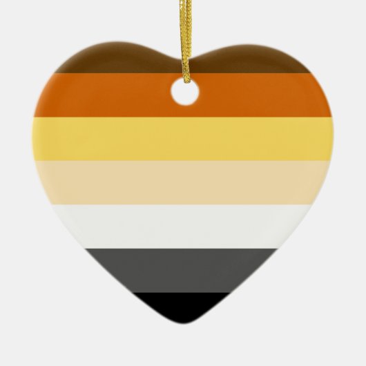 BEAR PRIDE STRIPES DESIGN KERAMIK ORNAMENT (Vorne)