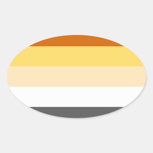 BEAR PRIDE STRIPES DESIGN OVALER AUFKLEBER (Vorderseite)