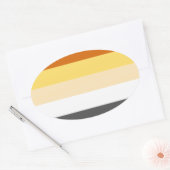 BEAR PRIDE STRIPES DESIGN OVALER AUFKLEBER (Umschlag)