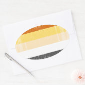 BEAR PRIDE STRIPES DISTRESSEKTOR DESIGN OVALER AUFKLEBER (Umschlag)