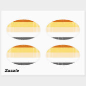 BEAR PRIDE STRIPES DISTRESSEKTOR DESIGN OVALER AUFKLEBER (Blatt)