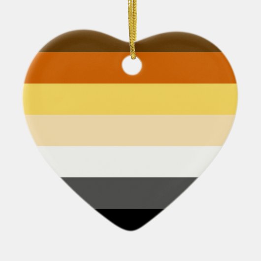 BEAR PRIDE STRIPES KERAMIKORNAMENT (Vorne)